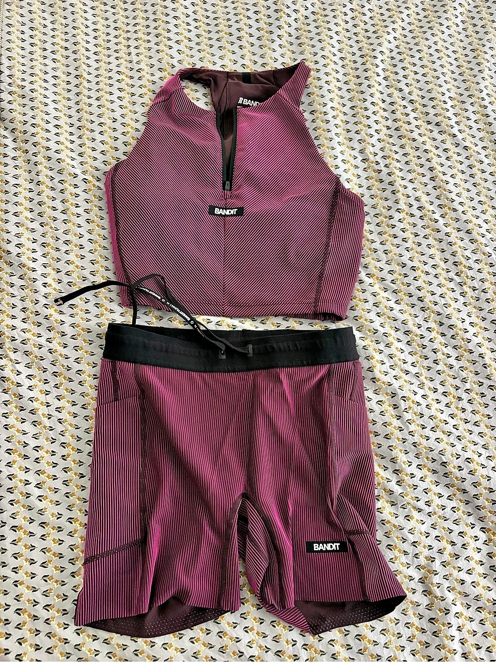 Bandit Running Striped Cadence Set Purple & Black Small